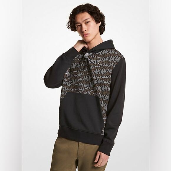 Michael Kors Animal Logo Print Cotton Blend Hoodie - Picture 1 of 8